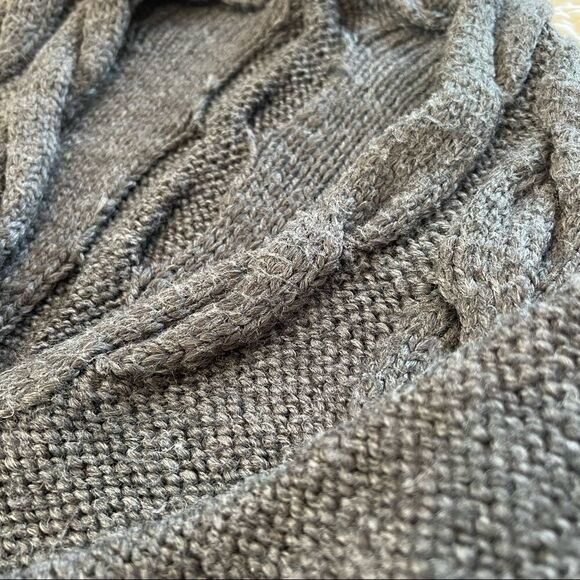 INC International Concepts Heather Gray Cable Knit Duster Sweater size M - Picture 6 of 8